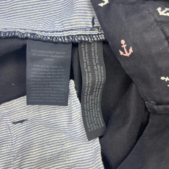 Tommy Hilfiger Anchor Print Pants Navy Straight Leg Size 16 - Picture 4 of 6